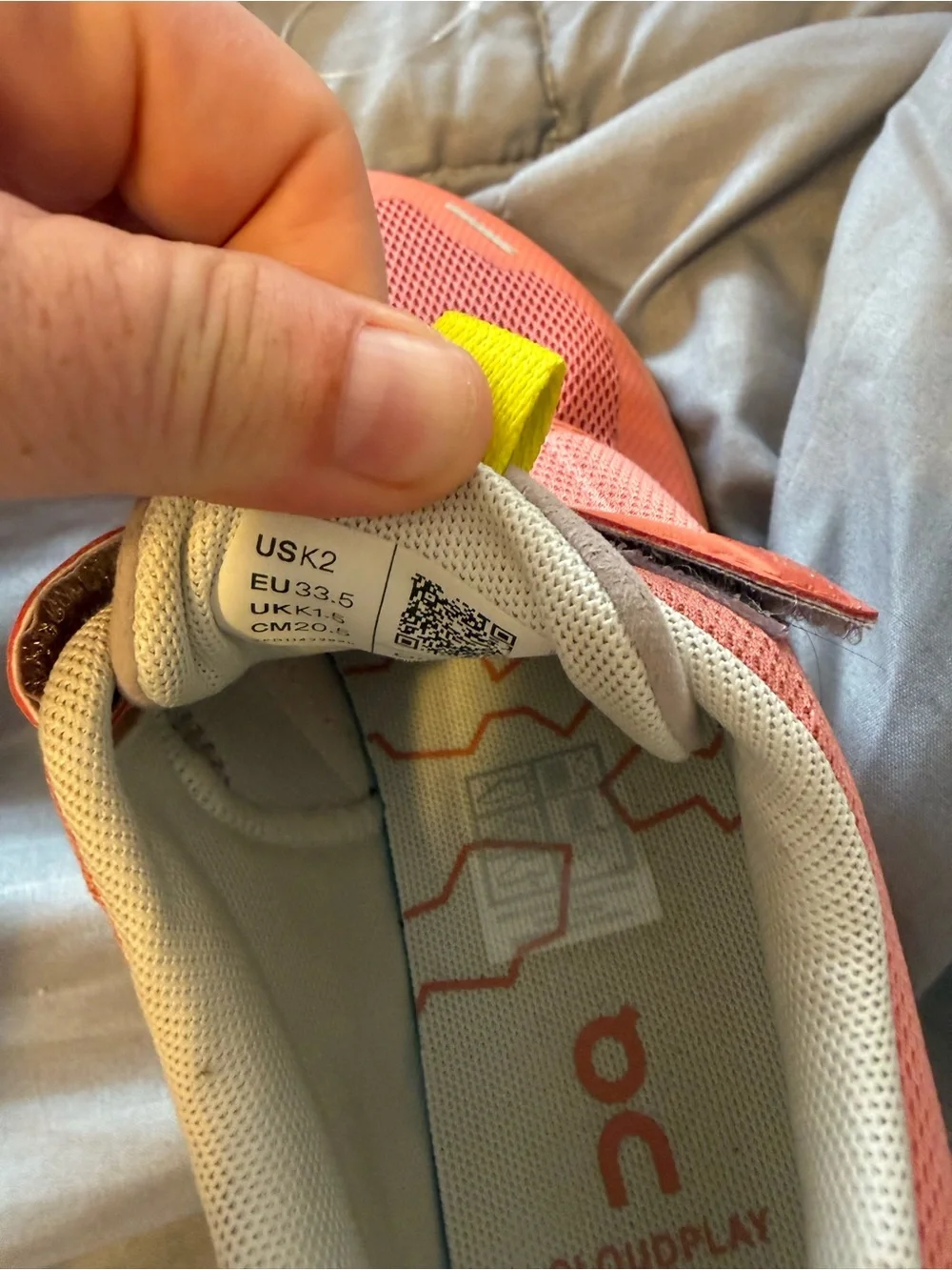 Coral Pink Kids Athletic Sneakers with Yellow Accents